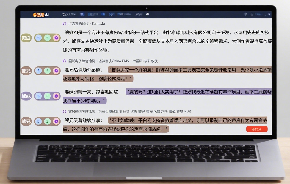 AI创作平台界面展示